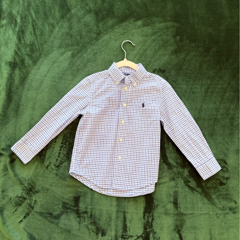 Polo Ralph Lauren Kids Checkered Button-Down Shirt - Blue and White